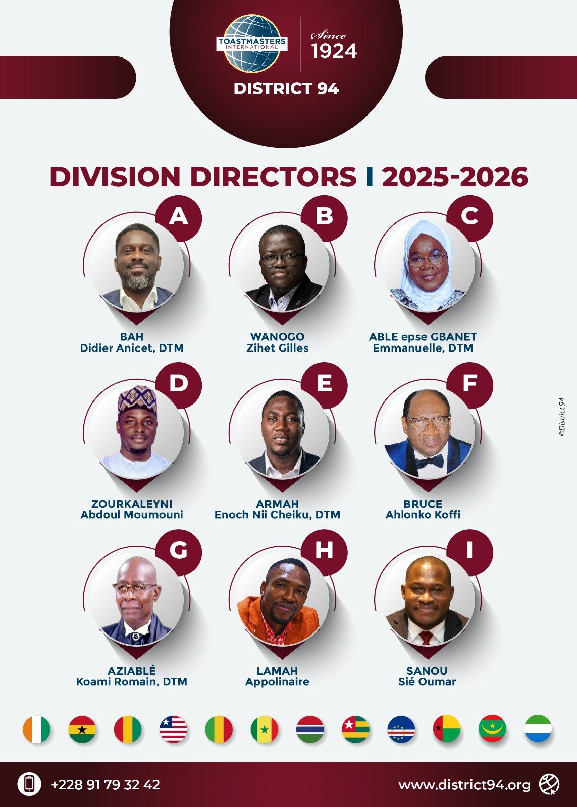Équipe de direction du District 94